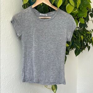 Reformation Gray Short Sleeve Fitted Tee